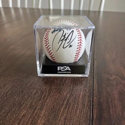 Francisco Lindor Signed Baseball PSA DNA Certified Autograph PSA Display Case - Image 1 of 4