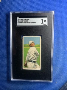 1910 t206 Sweet Caporal Chief Bender Pitching, Trees in Background SGC 1 - Picture 1 of 2