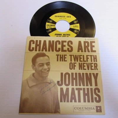 Johnny Mathis "Chances Are" (Orig.) 45rpm Record on Columbia #40993-1957-NM - Image 1 of 4