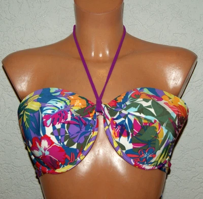 BIKINI-Oberteil * BIKINI - BH * Bra SLOGGI geblümt leicht gepolstert Gr. 42 C - Bild 1 von 4