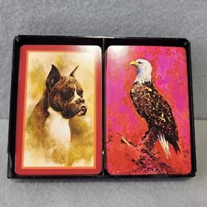 Whitman Playing Cards Boxer Dog American Eagle Vintage USA - NOT COMPLETE - Picture 1 of 12