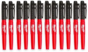 Milwaukee Inkzall Jobsite Fine Point Black Permanent Marker 48-22-3100 (12 Pack) - Picture 1 of 10