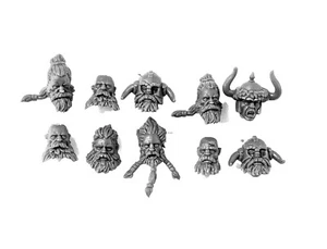 BARBARIAN WILD HEADS 10x 28mm Fantasy sprue JobLot Bits LOTR WARHAMMER - Picture 1 of 1