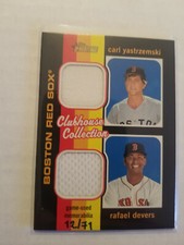 2020 Heritage Clubhouse Collection Dual Relic Yastrzemski & Devers 12/71 Red Sox