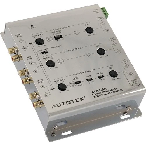 Autotek ATK2/3X Crossover Attivo A 2 Vie-3 Vie Con Controllo Del Bass Remote - Immagine 1 di 1