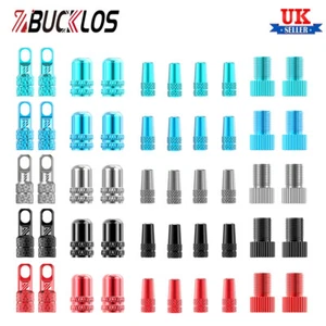 1/2PC BUCKLOS Aluminum Cycling Rim Valve Stem Cap Set AV/FV for MTB/Road Bike - Picture 1 of 16