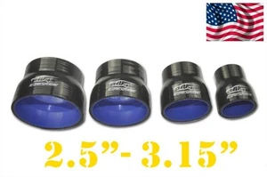 Black Silicone Straight Reducer Coupler Hose 64mm - 80mm / 2.5" - 3.15" (4-ply) - Picture 1 of 8