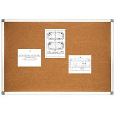 BOARD Cork Bulletin Notice Board for Homes or Offices 18 x 24 inches Silver A...