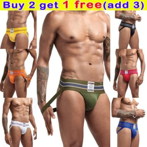 Jockmail Mens Quality Deep Waistband Jock Strap Sexy Jockstrap Underwear Brief - Picture 1 of 47