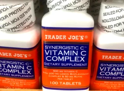 2 X Trader Joe's Synergistic C Vitamin C Complex 500 mg 100 Tablets *2 Bottles - Image 1 of 4