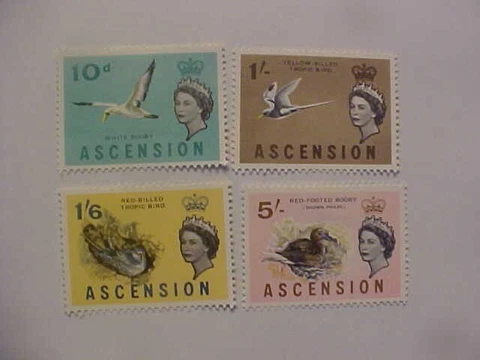 ASCENSION 1963 BIRDS #82, 83, 84 & 86, MNH Cover