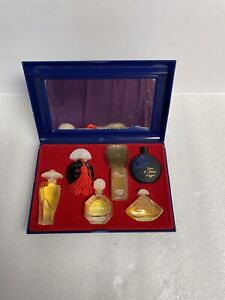Les Meilleurs Parfums de Paris 6 Maxi Miniature Toilette Perfumes Bottles Case