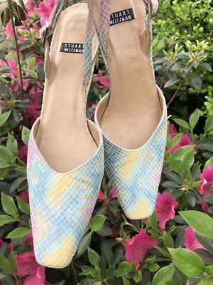 Stuart Weitzman Pastel Snake Vintage Slingback - Image 1 of 4