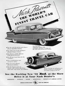 Nash Ambassador Country Club 1956 ""Mejor auto de viaje"" anuncio impreso original - Imagen 1 de 1
