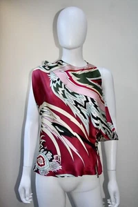 ALEXANDER McQUEEN S/S 2001 "Voss" Pink Paisley Silk Halter It 42 EU 38 UK 10 - Picture 1 of 9