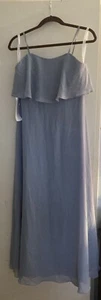 azazie Style Izabella Color Dusty Blue bridesmaid dress Size J16 - Picture 1 of 8