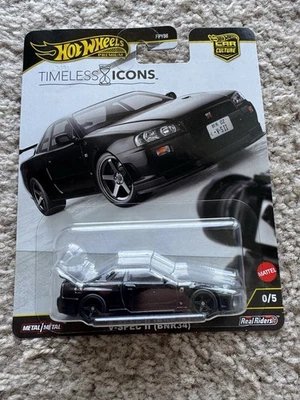Hot Wheels Car Culture Timeless Icons Nissan Skyline GT-R R34 BLACK CHASE 0/5 - Image 1 of 4