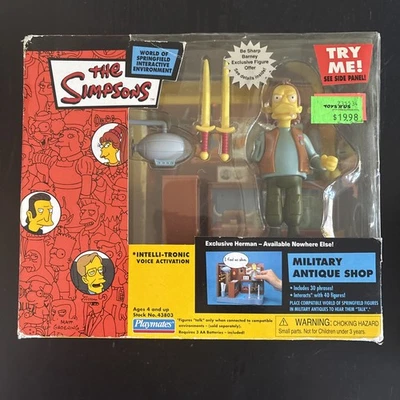 Playmates Toys The Simpsons Series 13 Playset Military Antique Shop with Herman - Image 1 of 3