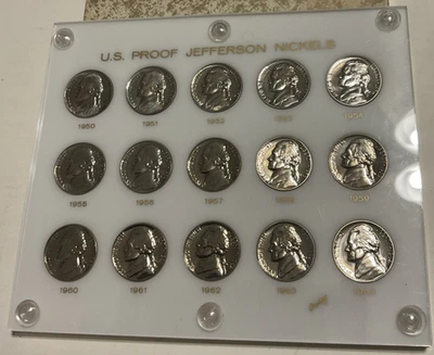 1950 - 1964 Gem Proof Jefferson Nickel Set in Capital Holder 420B - Image 1 of 4