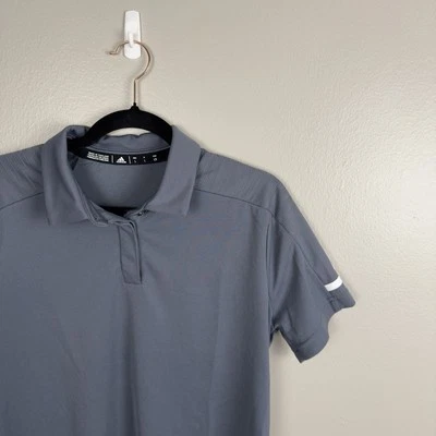 Camisa Polo Adidas Climalite Para Mujer Talla Grande Gris Golf Atlética Manga Corta Foto 1 de 4