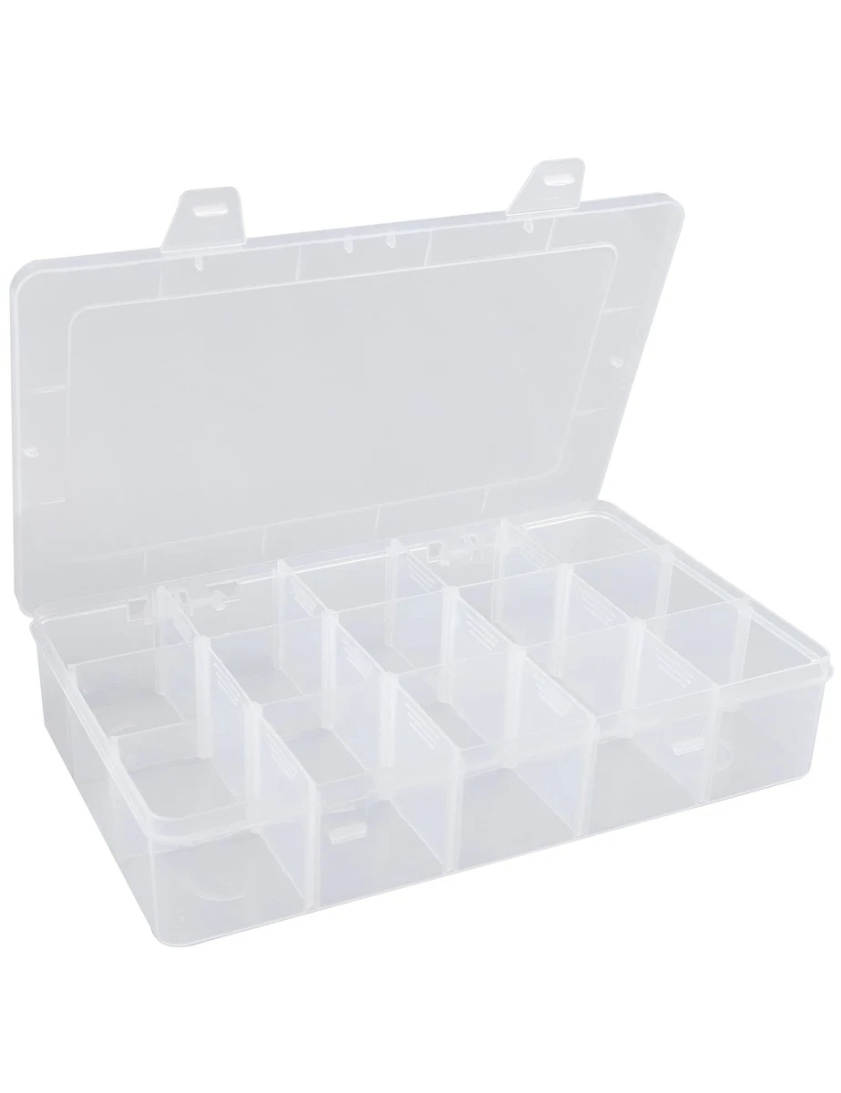 Edward Tools Plastic Organizer Box With 23 Compartments | Removable Dividers For Beads & Hardware