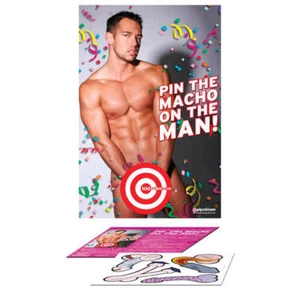 Bachelorette Party Favors Pin The Macho On The Man - Picture 1 of 1