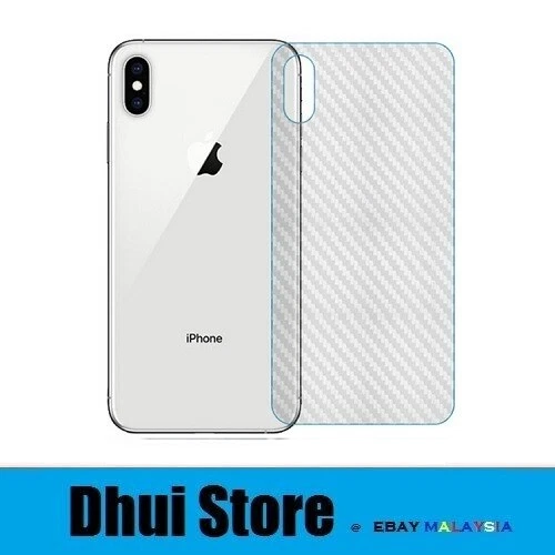 Apple iPhone X - 3D Transparent Carbon Fiber Back Rear Protective Film - Image 1 of 1