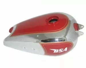 Petrol Fuel Gas Tank Chrome Plated Red Painted 1930s Bsa M20 Civilian Model - Picture 1 of 8