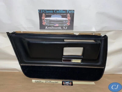 OEM 75 Cadillac Fleetwood 4 Dr LEFT DRIVER SIDE REAR LOWER DOOR PANEL TRIM BLACK - Image 1 of 4