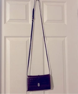 BRIGHTON Organizer Crossbody Purse Wallet Small Brown Leather - Picture 1 of 12