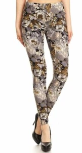 Butterweiche irdene Aquarell Blumen Leggings - Bild 1 von 5