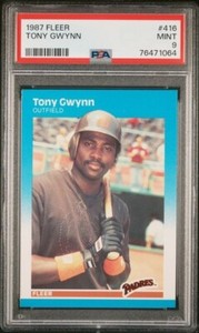 1987 Fleer #416 Tony Gwynn PSA 9 MINT