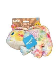 NWT Bark Box The Lizard King Peace And Fluff Tie Dye Plush Size S-M Dog Toy - Picture 1 of 2