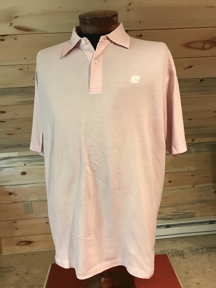 House of Carrington Legend PINK Mercerized Pima Cotton Polo Golf Shirt Men's XL - Image 1 of 4