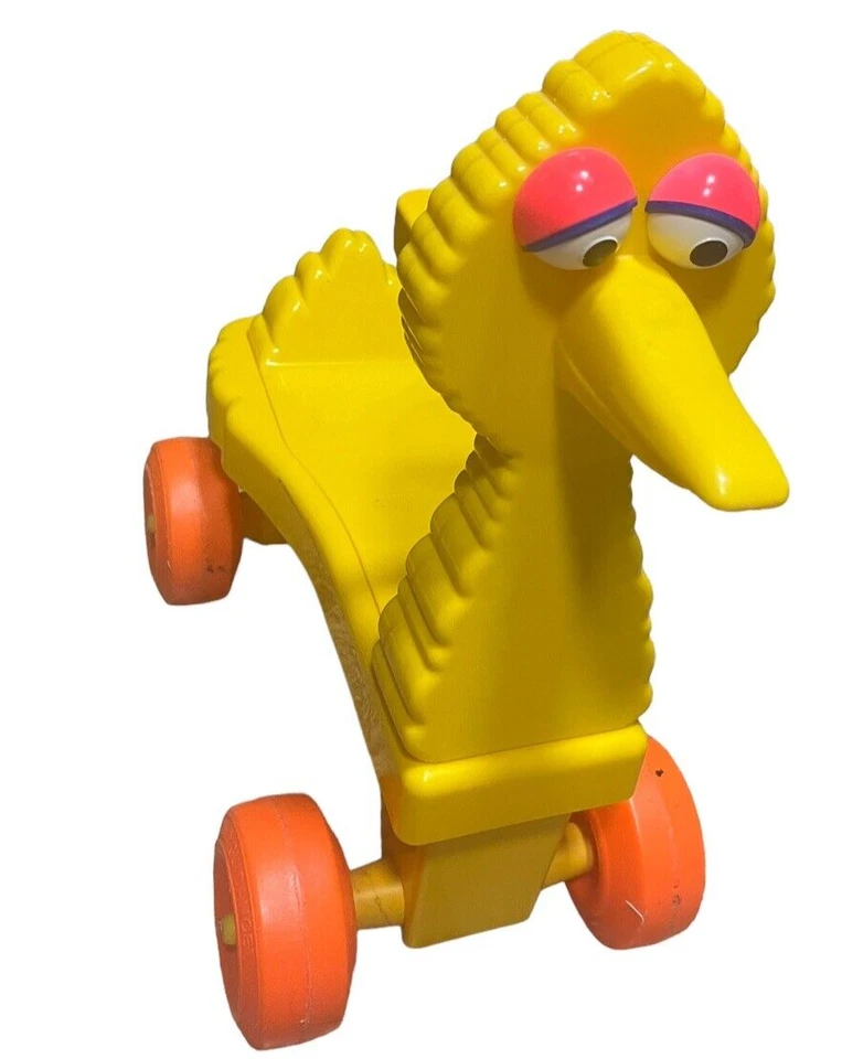 Brinquedo Sesame Street Big Bird passeio em quatro rodas VINTAGE 1979 Muppets CBS brinquedos RARO - Imagem 1 de 4