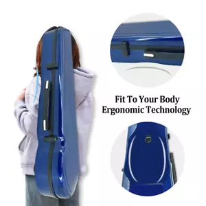 Blue Viola Case Carbon Fiber For 15 to 16.5inch Hard Case Buckle Lightweight - Picture 1 of 9