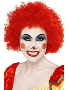 Crazy Clown Curley Afro Wig Neon Green Circus - Picture 1 of 1