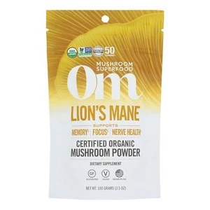 Om Mushrooms Lion's Mane Powder Organic 3.5oz (Pack of 3) - Picture 1 of 3