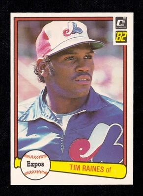 蒂姆·雷恩斯 1982 年唐鲁斯卡 #214 EXPOS 名人堂棒球 — 第 1/2 张图片