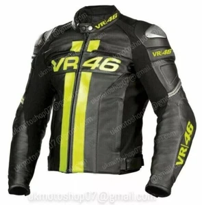 VR-46 Chaqueta de cuero para carreras de motocicletas MOTOGP Chaquetas de cuero para motociclistas - Imagen 1 de 5