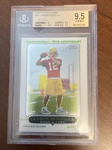 2005 AARON RODGERS Topps Chrome RC Rookie #190 BGS 9.5 Gem Mint Packers Jets - Picture 1 of 2