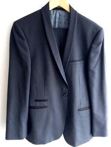 Red Herring Two Piece Suit Blue-Grey with Back Contrast 40" Patterned Lining VGC - Picture 1 of 8