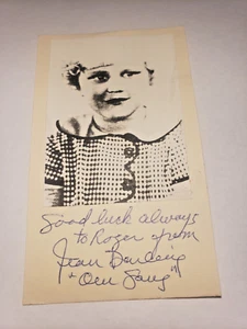 Jean Darling (Our Gang) Signed 3 x 5 Card - Picture 1 of 7