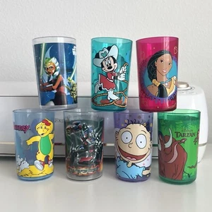 Lot Of 7 Vtg 90s Y2K Disney Transformers Star Wars Cups Zak Trudeau As Is - Picture 1 of 7