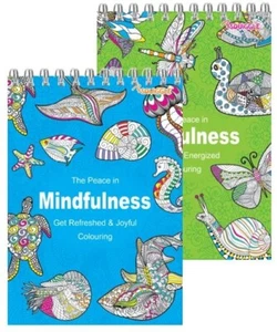 2 x Relaxing Stress Relieving Colouring Books Mindfulness - Joyful and Energised - Imagen 1 de 2