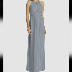 Jenny Packham Women's Chiffon, Platinum Blue Dress/Size 18. - Picture 1 of 12