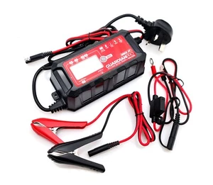 12V Lithium Ionen Motorrad Batterie Ladegerät LiFePO4 6Amp mit 3 Pin UK Stecker - Bild 1 von 2