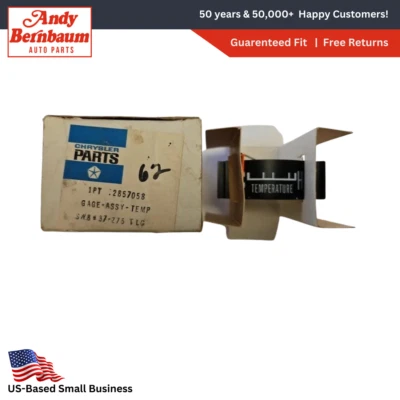 1968 Dodge Polara Monaco Dashboard Engine Coolant Temperature Gauge NOS 2857058 - Image 1 of 4