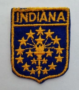 Vintage INDIANA Flag Patch State Travel Souvenir From USA - Picture 1 of 4