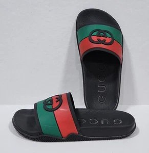 Gucci Women GG Interlock Slides Red/Green/Black US Size 6 (36 EU) 655461 - Picture 1 of 5